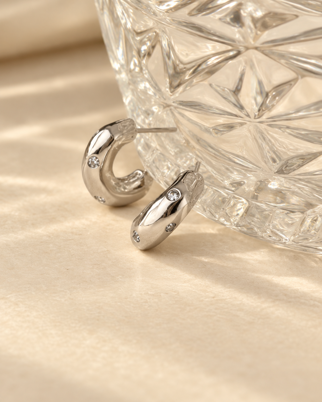 Mini Crystal Hoops