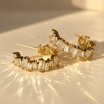 Crystal Half Hoops