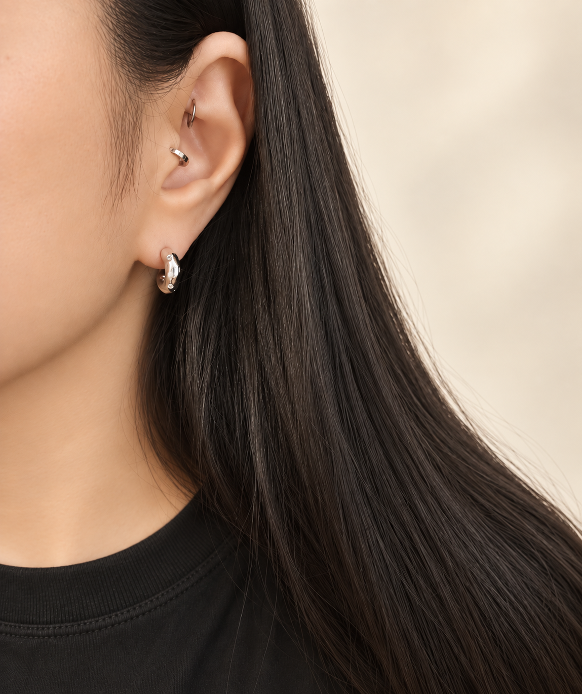 Mini Crystal Hoops