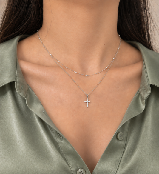 Crystal Cross Necklace