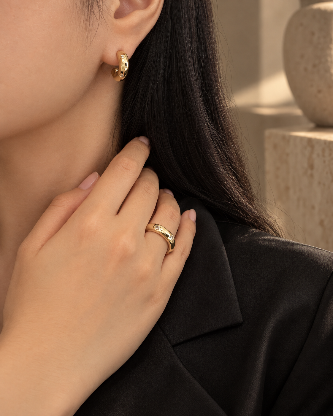 Mini Crystal Hoops