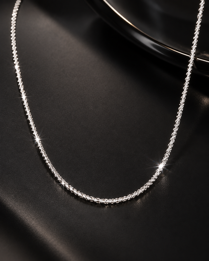 Snowflake Chain Choker silver necklace