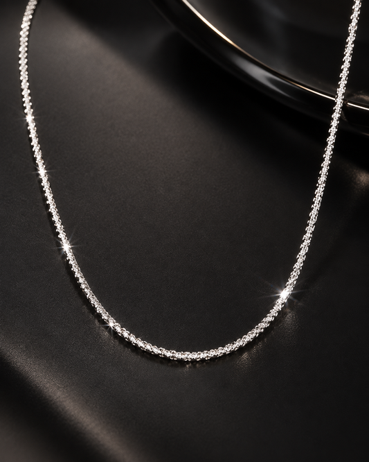 Snowflake Chain Choker silver necklace