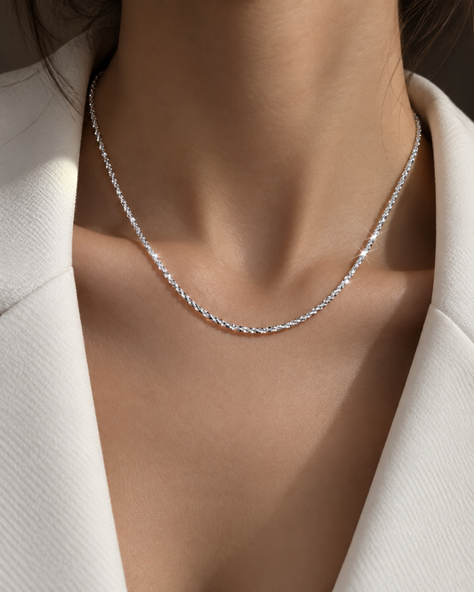 Snowflake Chain Choker worn